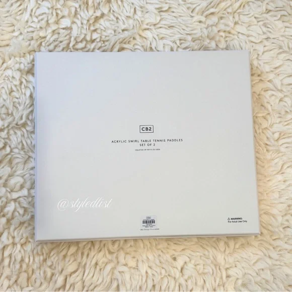 CB2 Acrylic Table Tennis Paddles Set of 2 NIB - Picture 4 of 4